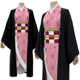 Official Nezuko Kamado Demon Slayer Corps Uniform Kimono Cosplay Costume - Halloweez